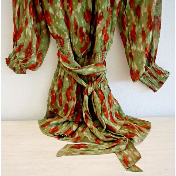 Ramy Brook A0822302 Women Sz M Clover Multi Sallie Off-Shoulder Mini Dress - Picture 3 of 13